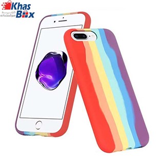 گارد سیلیکونی رنگین کمانی اپل IPhone 8 Plus 