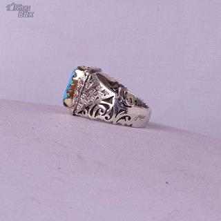 انگشتر فیروزه نیشابوری اصل طبیعی مردانه