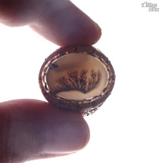 انگشتر عقیق شجری قائن اصل مردانه (همراه با 24 قطعه الماس)