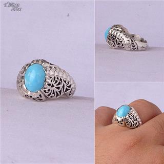 انگشتر فیروزه نیشابوری اصل طبیعی مردانه