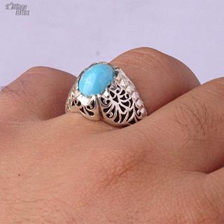 انگشتر فیروزه نیشابوری اصل طبیعی مردانه