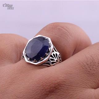 انگشتر یاقوت کبود افریقایی اصل مردانه