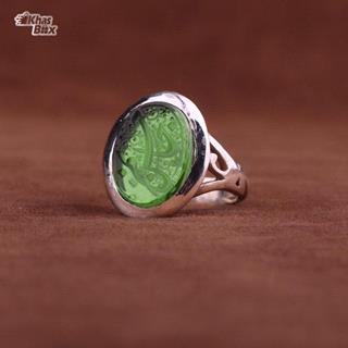 انگشتر زمرد اتمی خطی مردانه