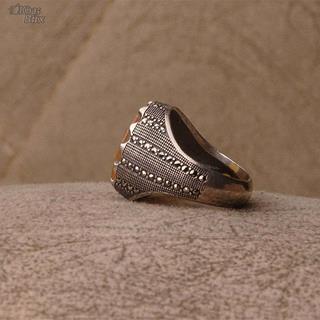 انگشتر یاقوت زرد آفریقایی اصل مردانه