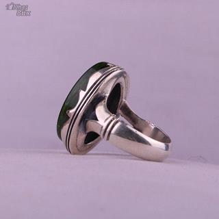 انگشتر زمرد اتمی خطی مردانه