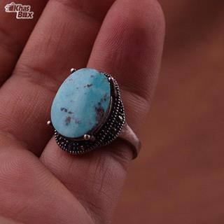 انگشتر فیروزه نیشابوری اصل طبیعی زنانه 