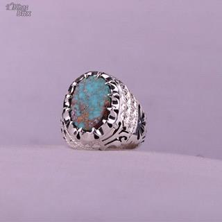 انگشتر فیروزه نیشابوری اصل طبیعی مردانه 