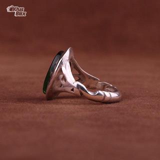 انگشتر زمرد اتمی خطی مردانه