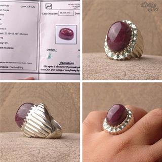 انگشتر یاقوت سرخ آفریقایی اصل دامله مردانه