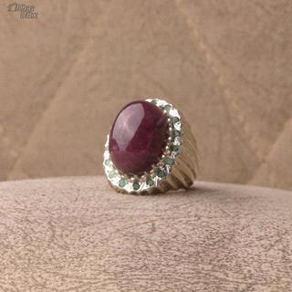 انگشتر یاقوت سرخ آفریقایی اصل دامله مردانه