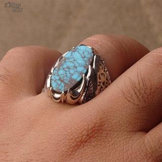 انگشتر فیروزه نیشابوری اصل و طبیعی مردانه