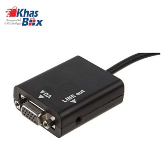 مبدل HDMI به VGA مناسب XBOX-PS4 با کابل صدا و کابل شارژ Micro USB