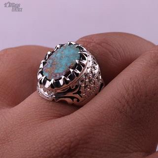 انگشتر فیروزه نیشابوری اصل طبیعی مردانه 