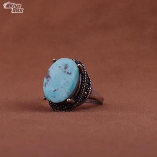 انگشتر فیروزه نیشابوری اصل طبیعی زنانه 