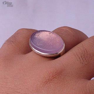 انگشتر عقیق کبود خطی مردانه