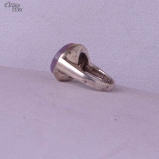 انگشتر عقیق کبود خطی مردانه