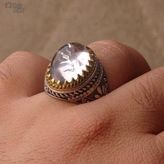 انگشتر در نجف اصل با رکاب نقره مردانه