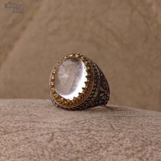 انگشتر در نجف اصل با رکاب نقره مردانه