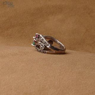 انگشتر زنانه سه جواهره اصلی مردانه