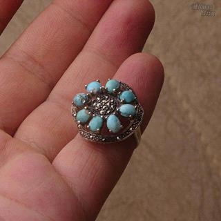 انگشتر فیروزه نیشابوری اصل و طبیعی زنانه