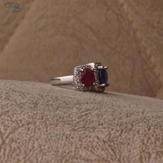 انگشتر سه جواهره زنانه