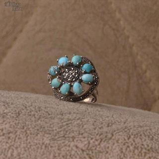 انگشتر فیروزه نیشابوری اصل و طبیعی زنانه