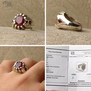 انگشتر یاقوت سرخ آفریقایی اصل مردانه