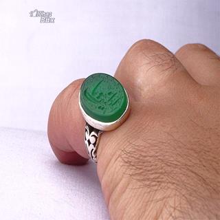 انگشتر عقیق سبز مردانه