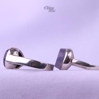 انگشتر ست عقیق کبود خطی