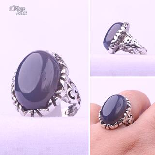 انگشتر نقره عقیق کبود خوشرنگ مردانه