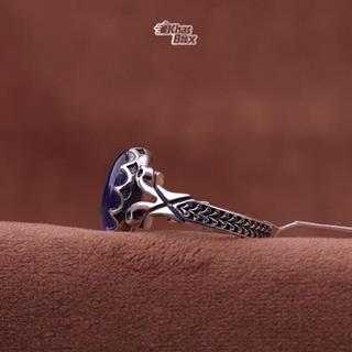 انگشتر یاقوت کبود اصل مردانه