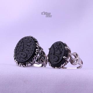 انگشتر ست عقیق مشکی 