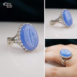 انگشتر نقره عقیق سوسنی نقش یاعلی مردانه