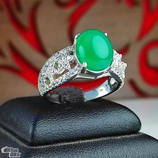 انگشتر عقیق زنانه سبز اصل