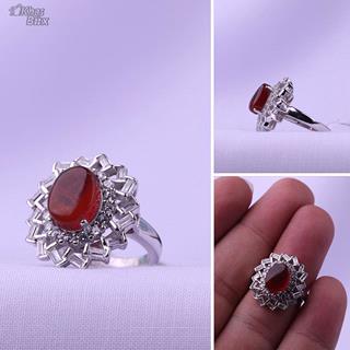 انگشتر نقره عقیق یمنی زنانه 