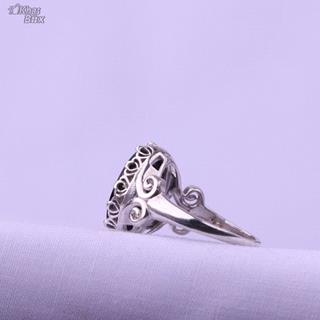 انگشتر عقیق مشکی خطی زنانه