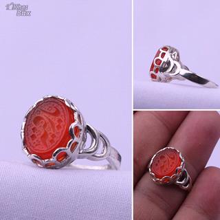 انگشتر عقیق خطی زنانه