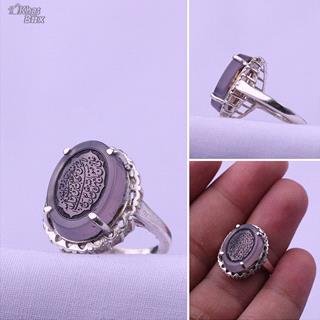 انگشتر عقیق کبود خطی زنانه 