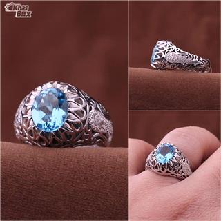 انگشتر مردانه توپاز سوئیس اصل