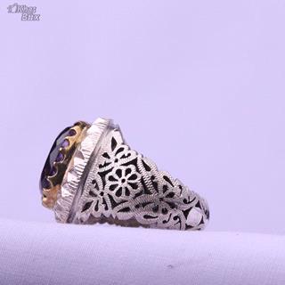 انگشتر آماتیست دستساز اصل مردانه