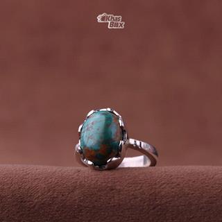 انگشتر فیروزه نیشابور اصل دستساز زنانه