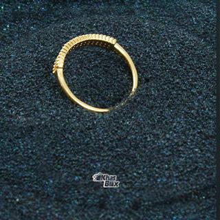 انگشتر طلایی تک هلال پر نگین مدل AT-84