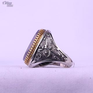 انگشتر عقیق کبود خطی نقش یا رقیه 