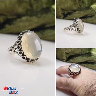 انگشتر عقیق مردانه یمنی نباتی کد 2055