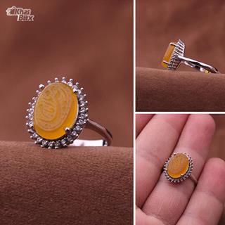 انگشتر زنانه عقیق زرد