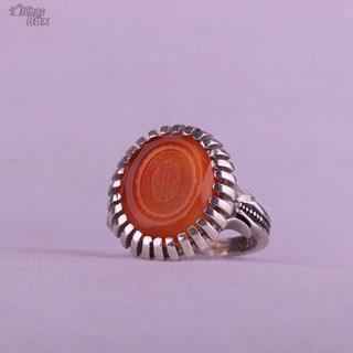 انگشتر عقیق یمنی خطی مردانه 