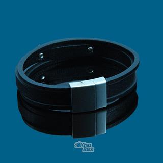 دستبند مشکی چرمی پسرانه  MONT BLANC