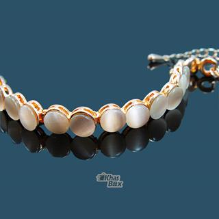 دستبند طلایی نگین دار مدل DT-65