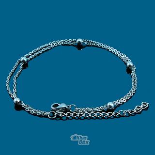 دستبند نقره ای دخترانه طرح زنجیر مدل DT-65