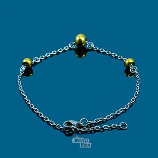 دستبند نقره ای دخترانه با آویز مدل DT-65 